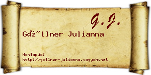 Göllner Julianna névjegykártya